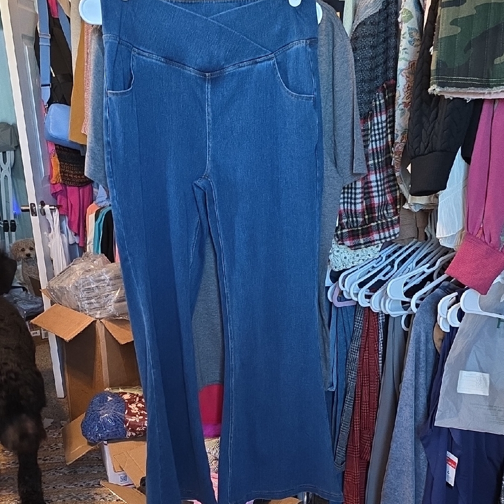 HALARA Blue Boot Cut Pants